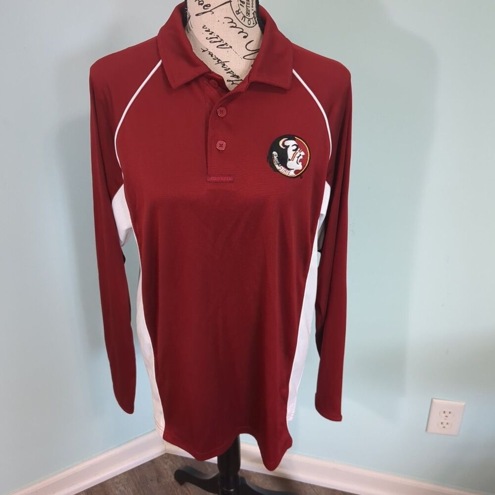 Florida State Seminoles Long Sleeve Shirt Red Football Mens medium FSU Russel te